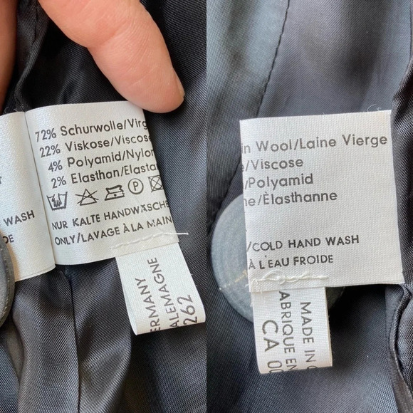 Evelin Brandt  Berlin Wool Blend Made In Germany Blazer - Picture 11 of 14